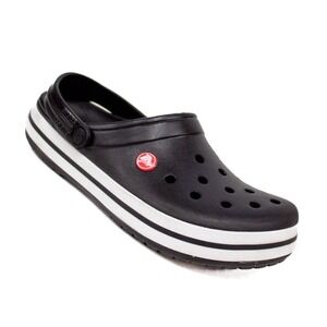 Crocs Crocband Clog Black & White Slip On Comfort Shoes Unisex M 7 / W 9